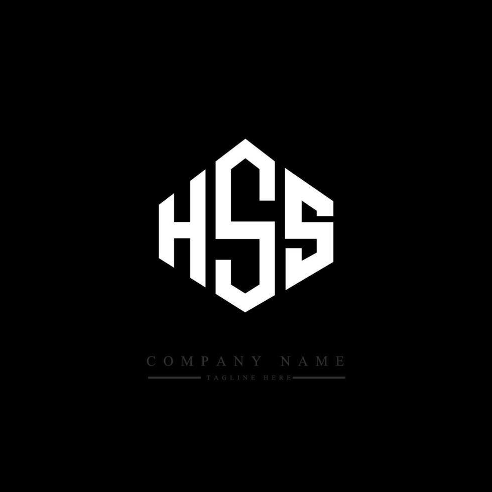 diseño de logotipo de letra hss con forma de polígono. diseño de