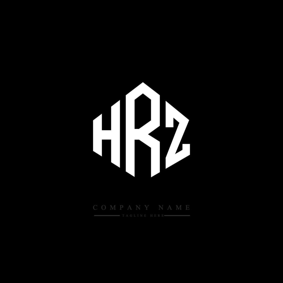 diseño de logotipo de letra hrz con forma de polígono. diseño de logotipo en forma de cubo y polígono hrz. hrz hexágono vector logo plantilla colores blanco y negro. monograma hrz, logotipo empresarial y inmobiliario.