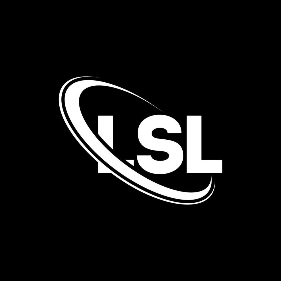 logotipo de lsl. letra lsl. diseño de logotipo de letra lsl. logotipo de las iniciales lsl vinculado con un círculo y un logotipo de monograma en mayúsculas. Tipografía lsl para tecnología, negocios y marca inmobiliaria. vector