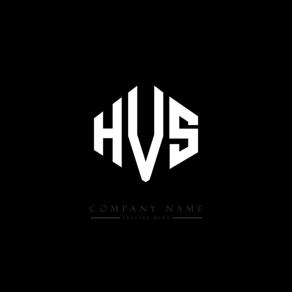 diseño de logotipo de letra hvs con forma de polígono. diseño de logotipo en forma de cubo y polígono hvs. hvs hexágono vector logo plantilla colores blanco y negro. monograma hvs, logotipo comercial e inmobiliario.