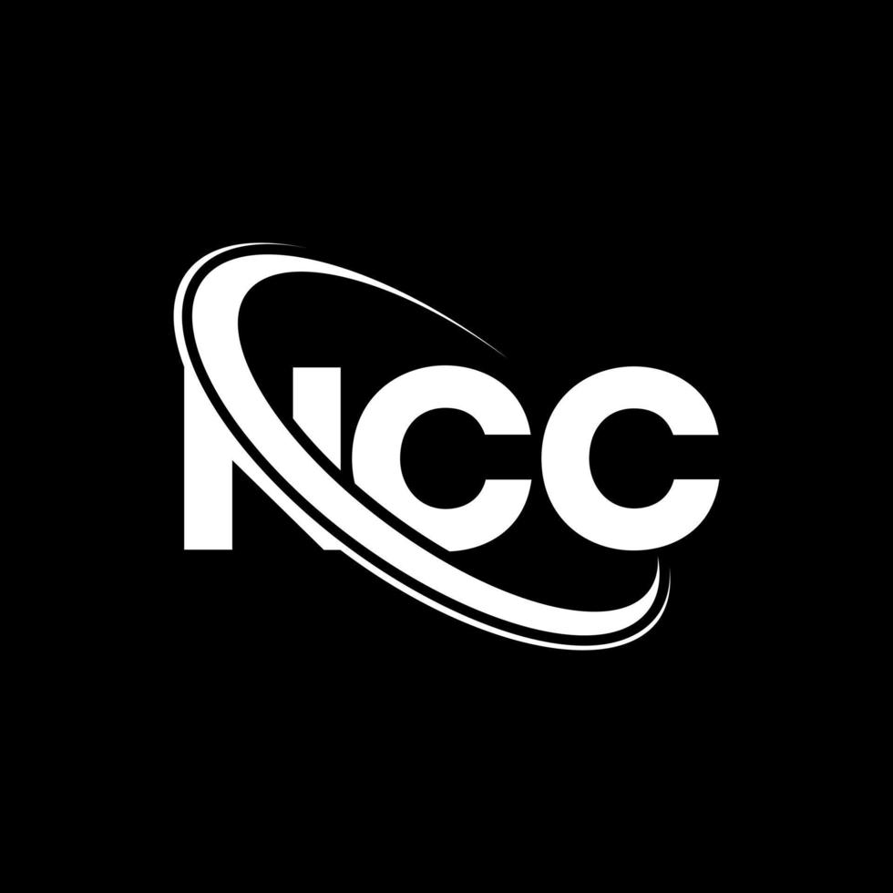NCC logo. NCC letter. NCC letter logo design. Initials NCC logo linked
