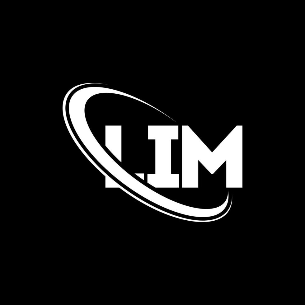 logotipo de lim. letra lim. diseño de logotipo de letra lim. logotipo de iniciales lim vinculado con círculo y logotipo de monograma en mayúsculas. tipografía lim para tecnología, negocios y marca inmobiliaria. vector