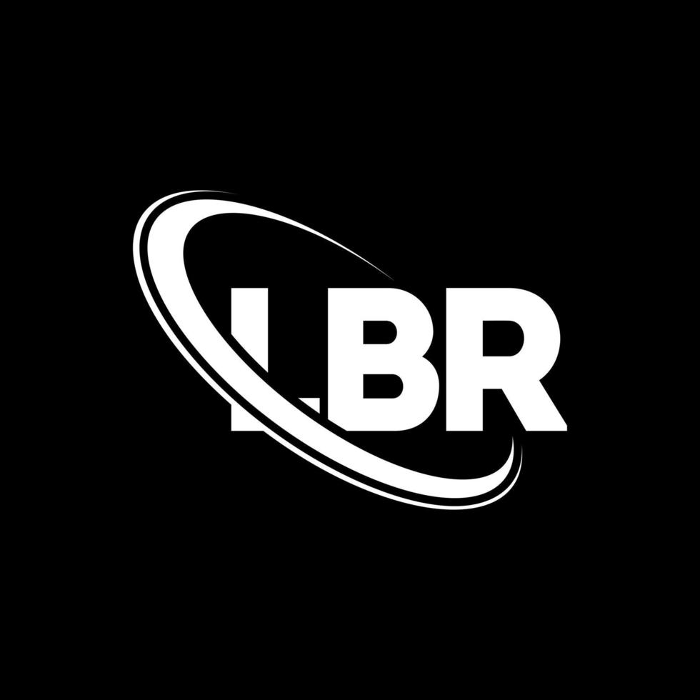 logotipo de libra. letra lb. diseño del logotipo de la letra lbr. logotipo de lbr de iniciales vinculado con círculo y logotipo de monograma en mayúsculas. tipografía lbr para tecnología, negocios y marca inmobiliaria. vector