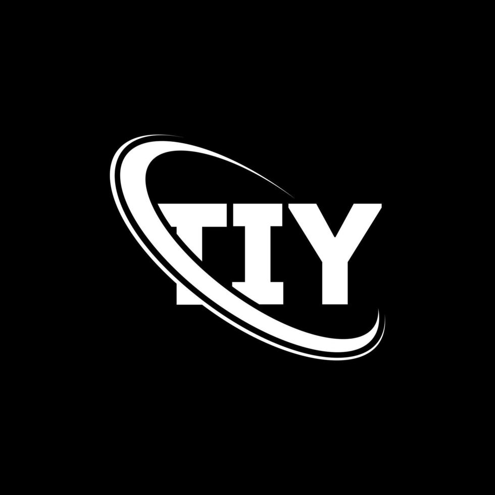 logotipo de ti. tiy carta. diseño de logotipo de letra tiy. logotipo de tiy de iniciales vinculado con círculo y logotipo de monograma en mayúsculas. tipografía tiy para tecnología, negocios y marca inmobiliaria. vector