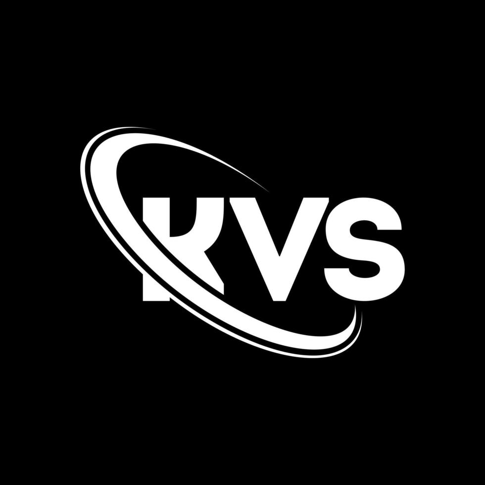 logotipo de kvs. letra kvs. diseño del logotipo de la letra kvs. logotipo de kvs iniciales vinculado con círculo y logotipo de monograma en mayúsculas. tipografía kvs para tecnología, negocios y marca inmobiliaria. vector