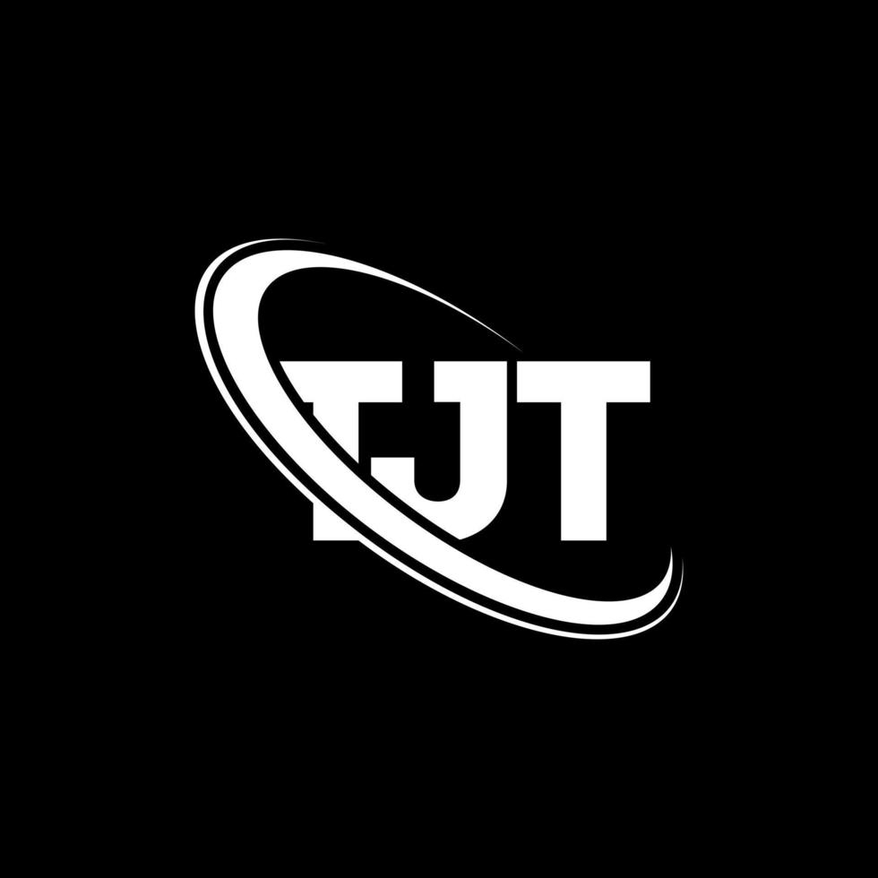 logotipo de tjt. carta tjt. diseño del logotipo de la letra tjt. Logotipo de iniciales tjt vinculado con círculo y logotipo de monograma en mayúsculas. tipografía tjt para tecnología, negocios y marca inmobiliaria. vector