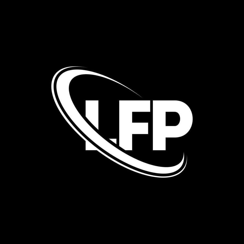 logotipo de lfp. carta lfp. diseño de logotipo de letra lfp. logotipo de iniciales lfp vinculado con círculo y logotipo de monograma en mayúsculas. Tipografía lfp para tecnología, negocios y marca inmobiliaria. vector