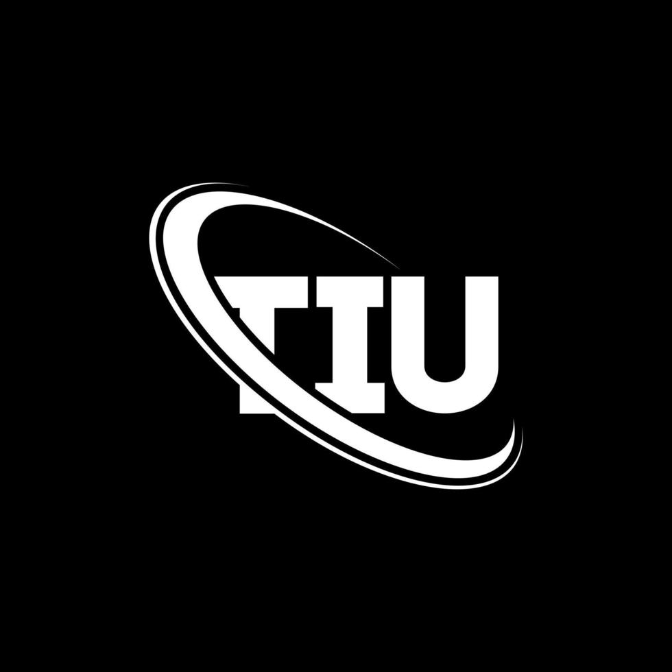 logotipo de tiu. tiu carta. diseño del logotipo de la letra tiu. logotipo de las iniciales tiu vinculado con el círculo y el logotipo del monograma en mayúsculas. tipografía tiu para tecnología, negocios y marca inmobiliaria. vector