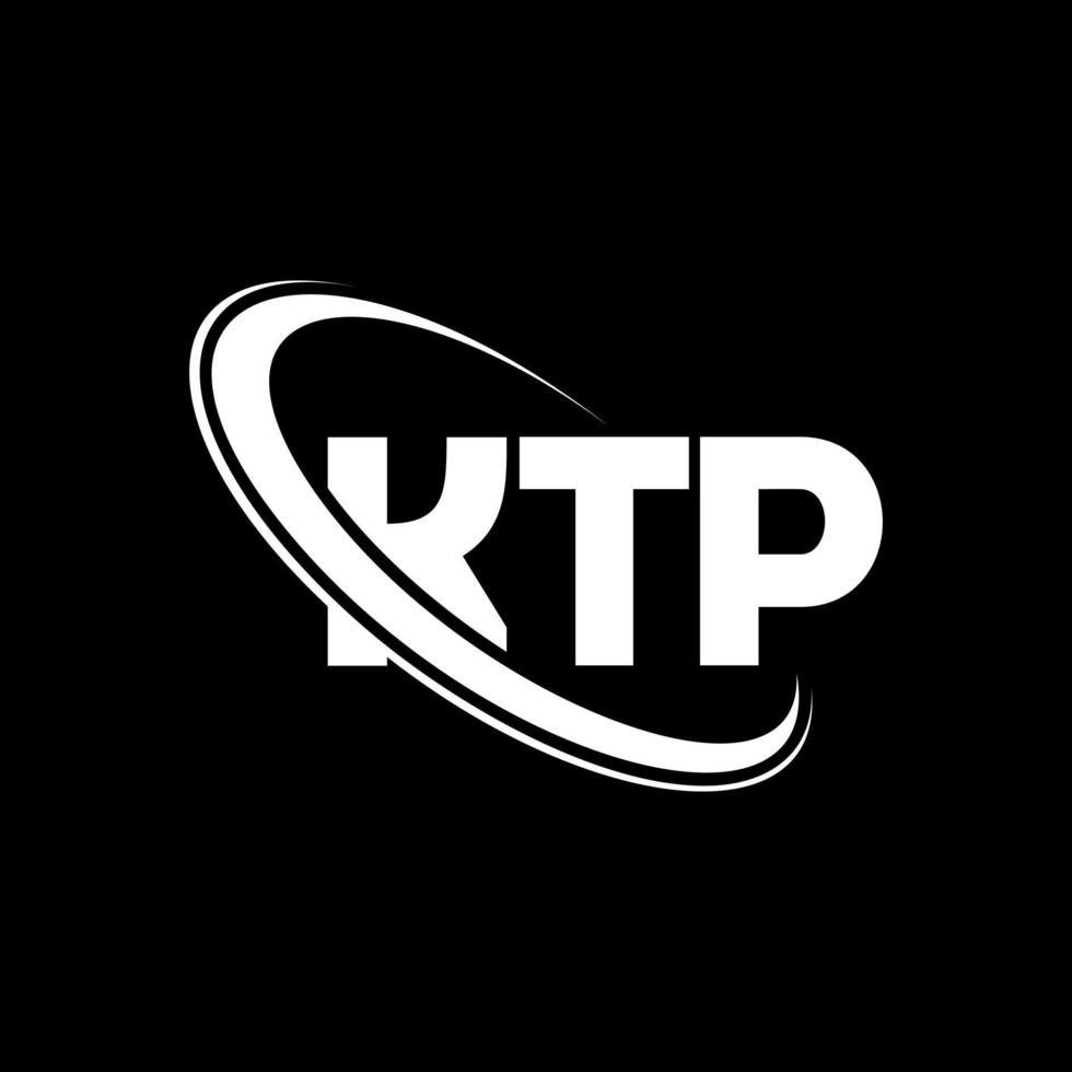 logotipo de ktp. letra ktp. diseño del logotipo de la letra ktp. logotipo de ktp iniciales vinculado con círculo y logotipo de monograma en mayúsculas. tipografía ktp para tecnología, negocios y marca inmobiliaria. vector