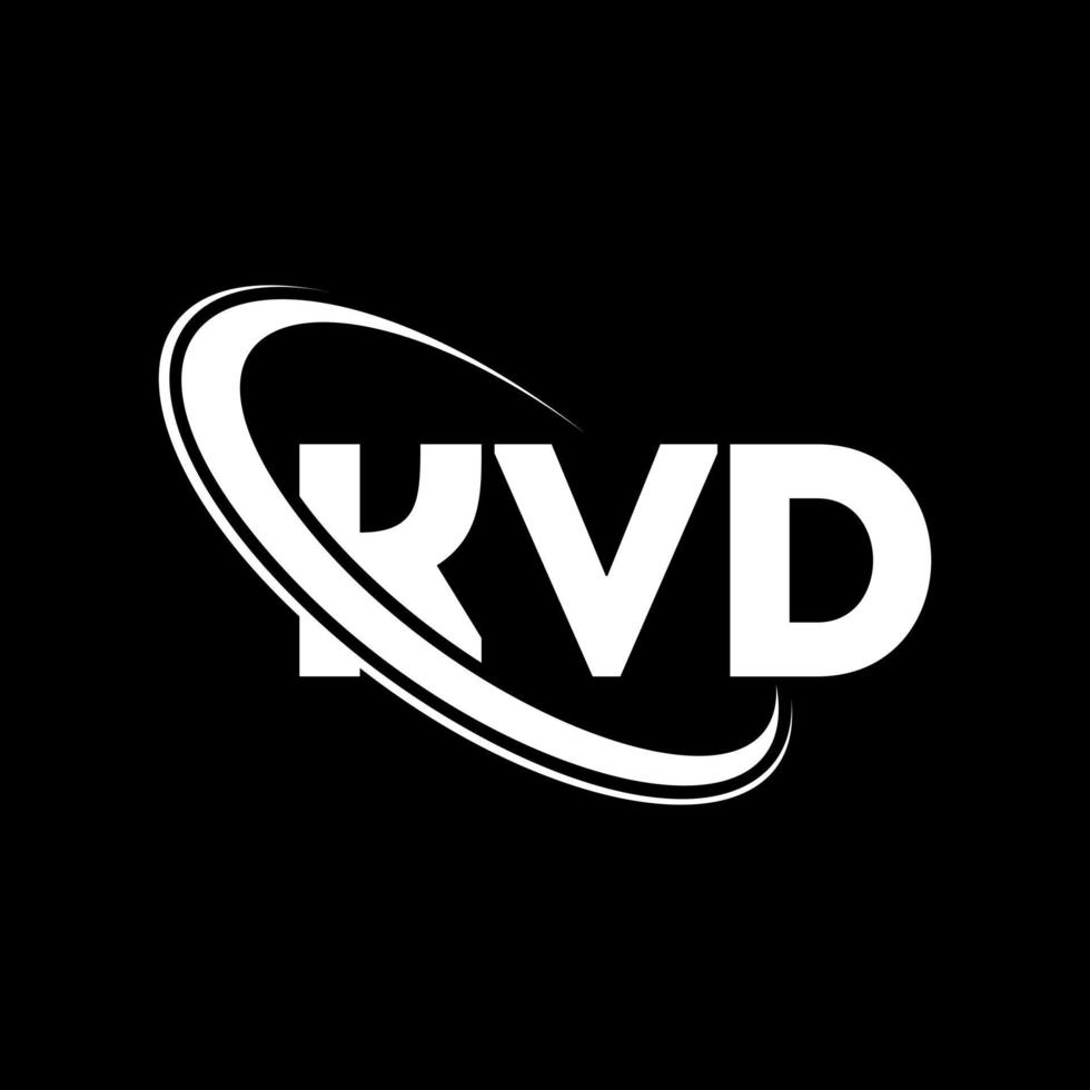 logotipo de kvd. letra kvd. diseño del logotipo de la letra kvd. Logotipo de iniciales kvd vinculado con círculo y logotipo de monograma en mayúsculas. Tipografía kvd para tecnología, negocios y marca inmobiliaria. vector