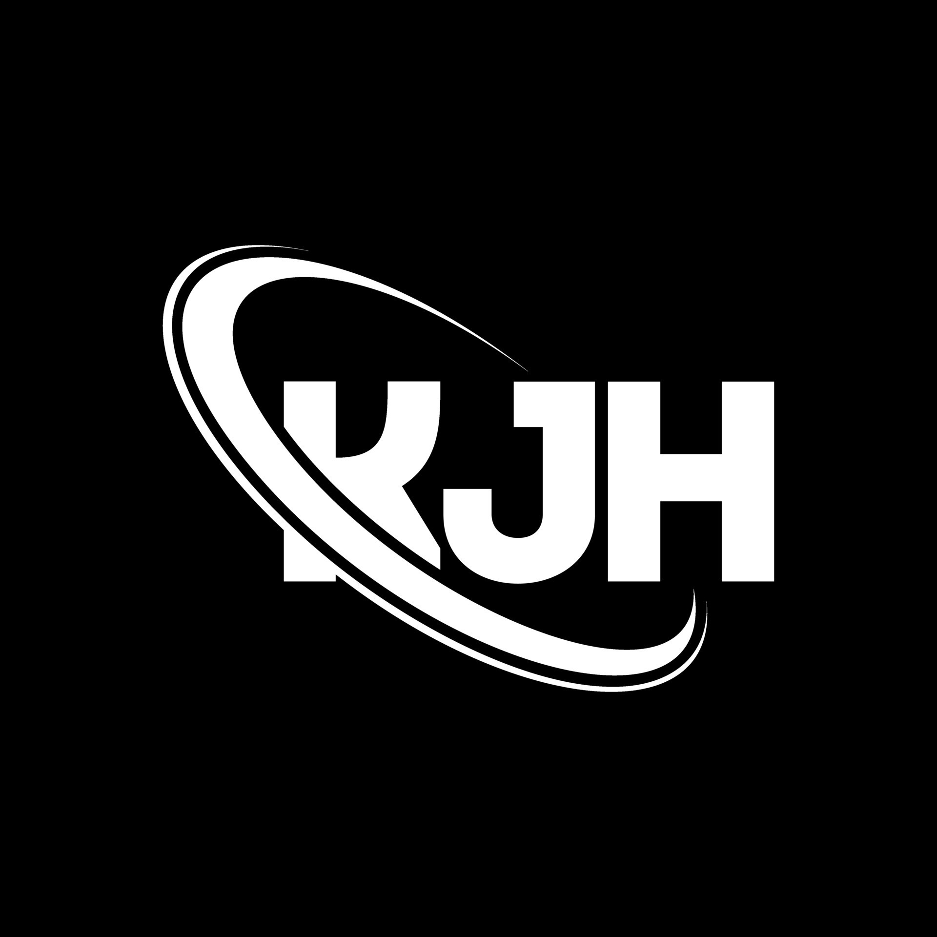 logotipo de kjh. letra kjh. diseño del logotipo de la letra kjh