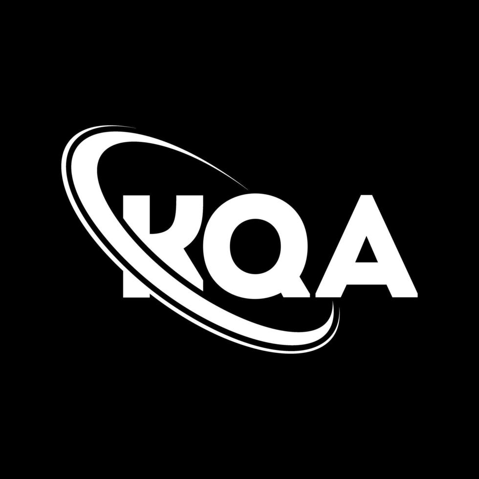 KQA logo. KQA letter. KQA letter logo design. Initials KQA logo linked with circle and uppercase monogram logo. KQA typography for technology, business and real estate brand. vector