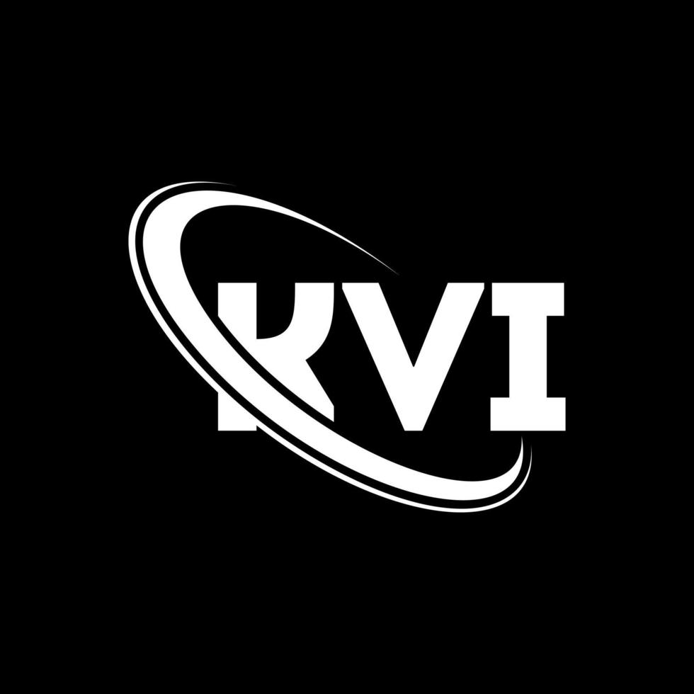 logotipo de kvi. letra kvi. diseño del logotipo de la letra kvi. Logotipo de las iniciales kvi vinculado con un círculo y un logotipo de monograma en mayúsculas. tipografía kvi para tecnología, negocios y marca inmobiliaria. vector