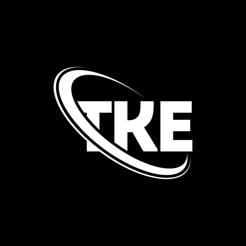 TKE logo. TKE letter. TKE letter logo design. Initials TKE logo linked with circle and uppercase monogram logo. TKE typography for technology, business and real estate brand. vector