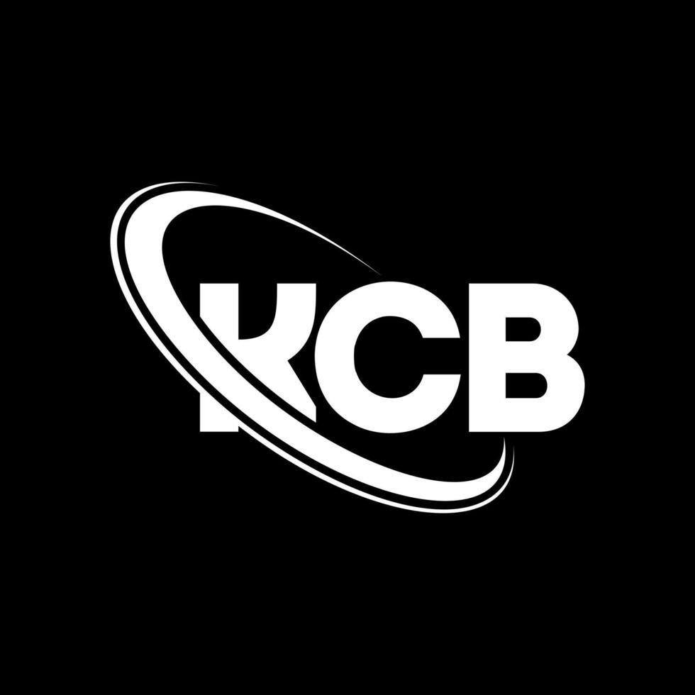 logotipo de kcb. letra kcb. diseño del logotipo de la letra kcb. Logotipo de las iniciales kcb vinculado con un círculo y un logotipo de monograma en mayúsculas. Tipografía kcb para tecnología, negocios y marca inmobiliaria. vector