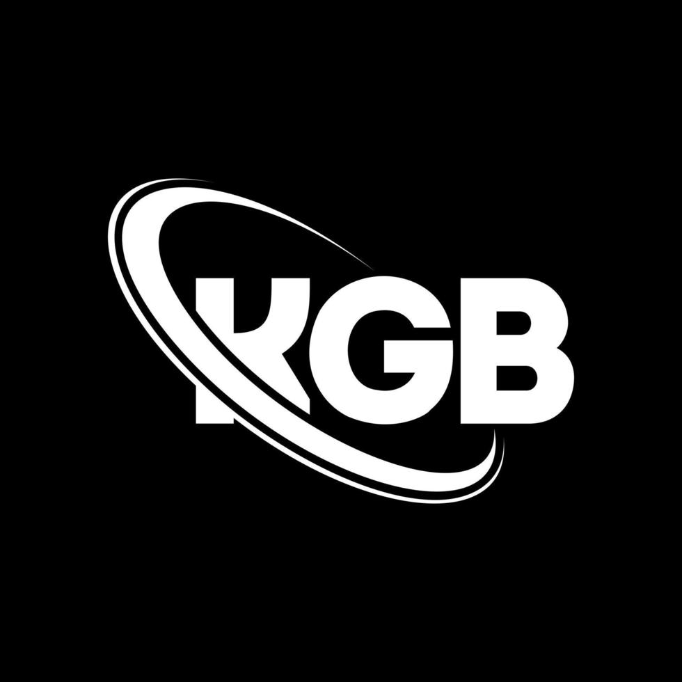 logotipo de kgb. letra kgb. diseño del logotipo de la letra kgb. logotipo de las iniciales kgb vinculado con un círculo y un logotipo de monograma en mayúsculas. tipografía kgb para tecnología, negocios y marca inmobiliaria. vector