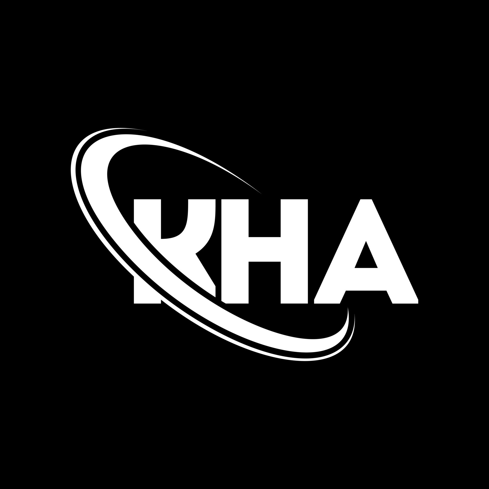 logotipo de kha. letra kha. diseño del logotipo de la letra kha
