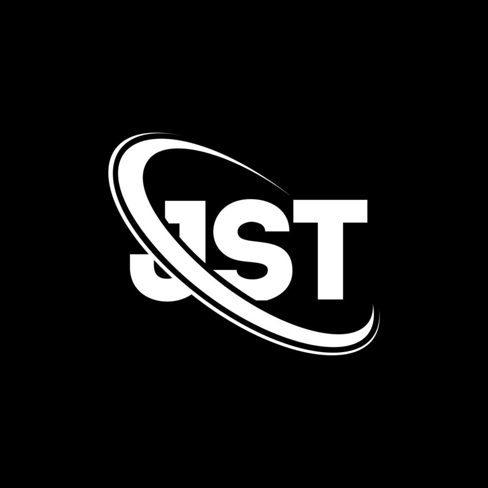 JST logo. JST letter. JST letter logo design. Initials JST logo linked with circle and uppercase monogram logo. JST typography for technology, business and real estate brand. vector