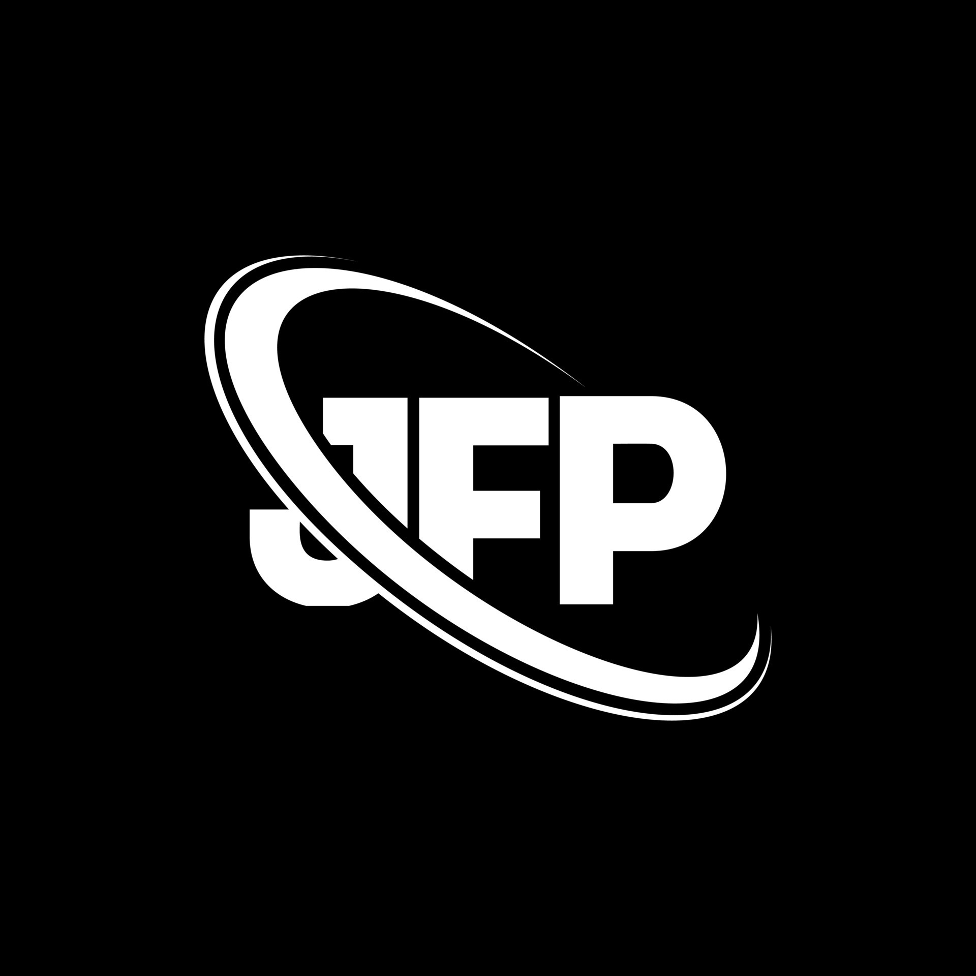 logotipo jfp. carta jfp. diseño del logotipo de la letra jfp. logotipo de jfp iniciales
