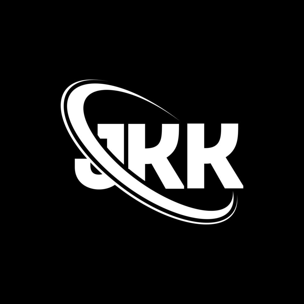 logotipo de jkk. letra jkk. diseño del logotipo de la letra jkk. Logotipo de las iniciales jkk vinculado con un círculo y un logotipo de monograma en mayúsculas. tipografía jkk para tecnología, negocios y marca inmobiliaria. vector