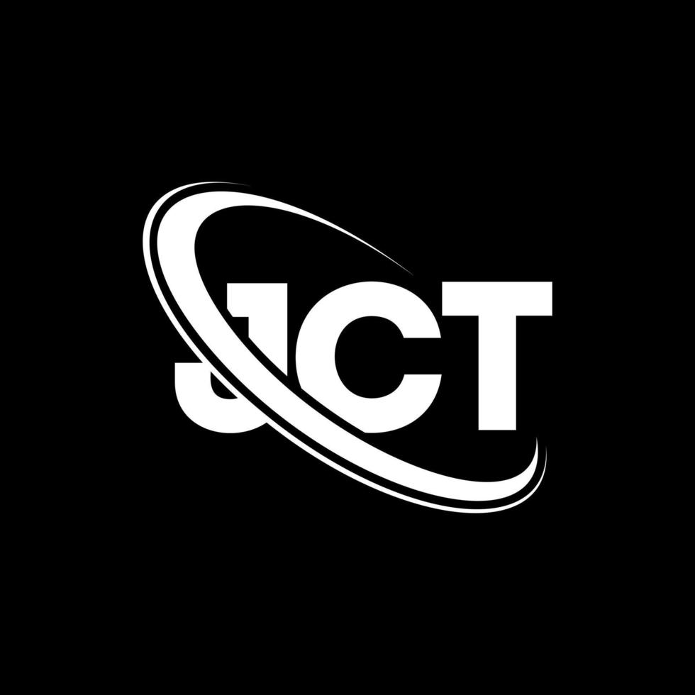 logotipo jct. carta jct. diseño del logotipo de la letra jct. Logotipo de iniciales jct vinculado con círculo y logotipo de monograma en mayúsculas. tipografía jct para tecnología, negocios y marca inmobiliaria. vector