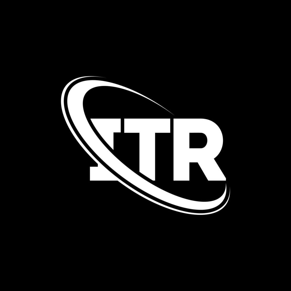 logotipo de itr. letra itr. diseño del logotipo de la letra itr. logotipo de iniciales itr vinculado con círculo y logotipo de monograma en mayúsculas. tipografía itr para tecnología, negocios y marca inmobiliaria. vector