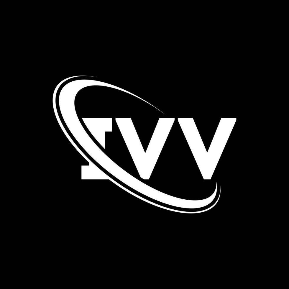 logotipo de IVV. carta ivv. diseño del logotipo de la letra ivv. logotipo de iniciales ivv vinculado con círculo y logotipo de monograma en mayúsculas. tipografía ivv para tecnología, negocios y marca inmobiliaria. vector