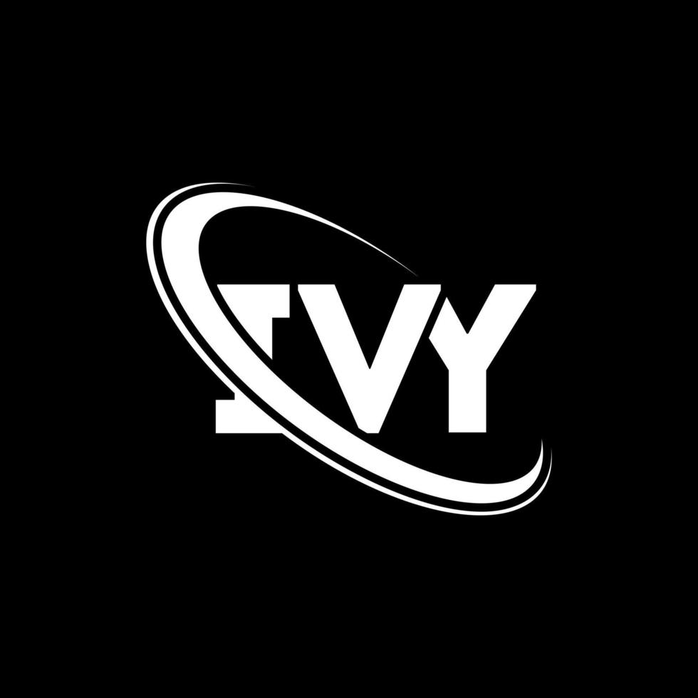 IVY logo. IVY letter. IVY letter logo design. Initials IVY logo linked with circle and uppercase monogram logo. IVY typography for technology, business and real estate brand. vector