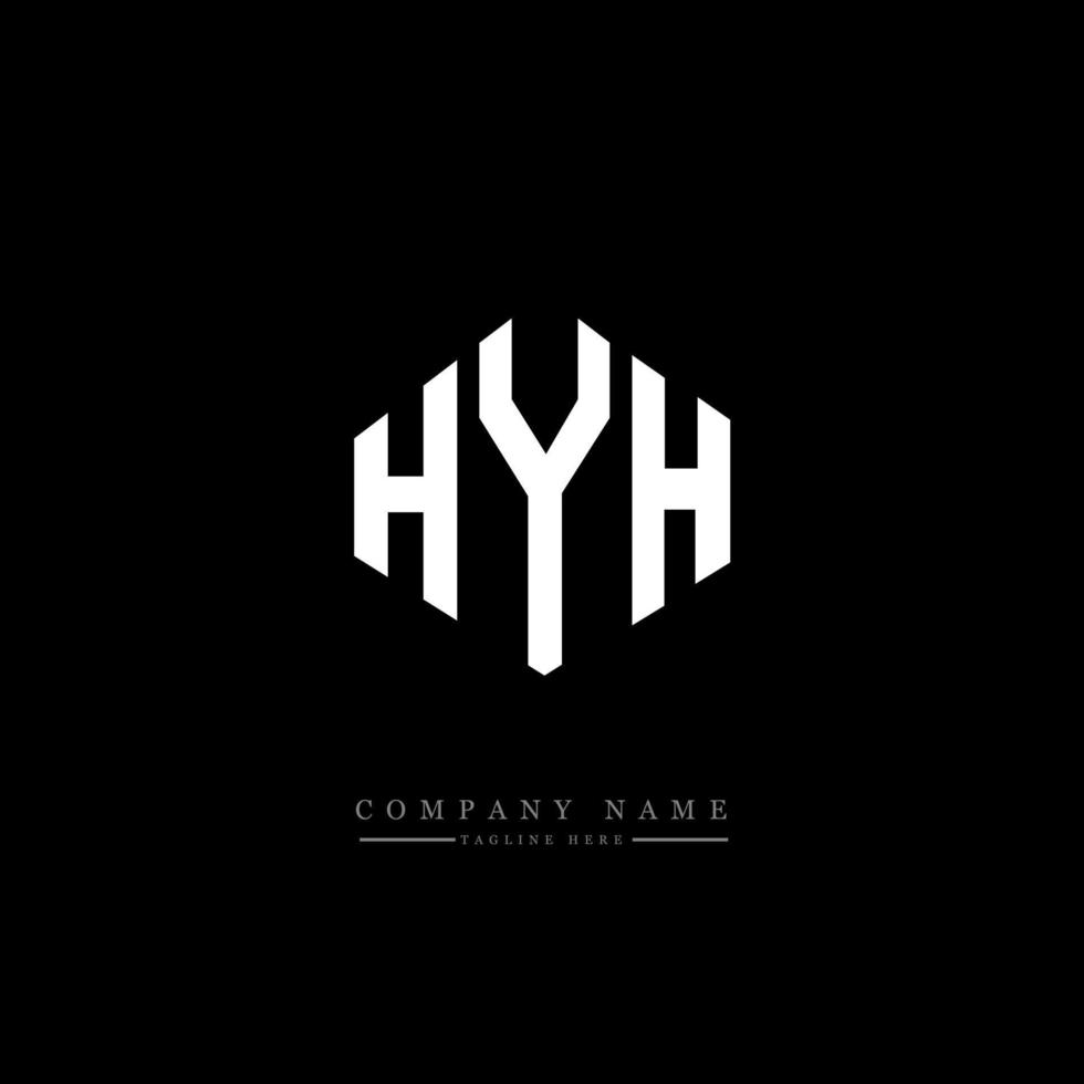 HYH letter logo design with polygon shape. HYH polygon and cube shape logo design. HYH hexagon vector logo template white and black colors. HYH monogram, business and real estate logo.