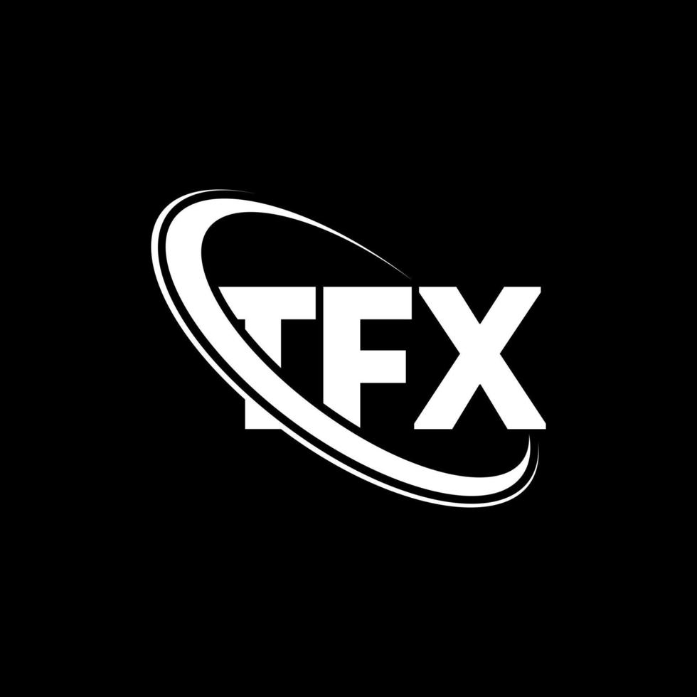 logotipo de tfx. letra tx. diseño del logotipo de la letra tfx. logotipo de iniciales tfx vinculado con círculo y logotipo de monograma en mayúsculas. tipografía tfx para tecnología, negocios y marca inmobiliaria. vector