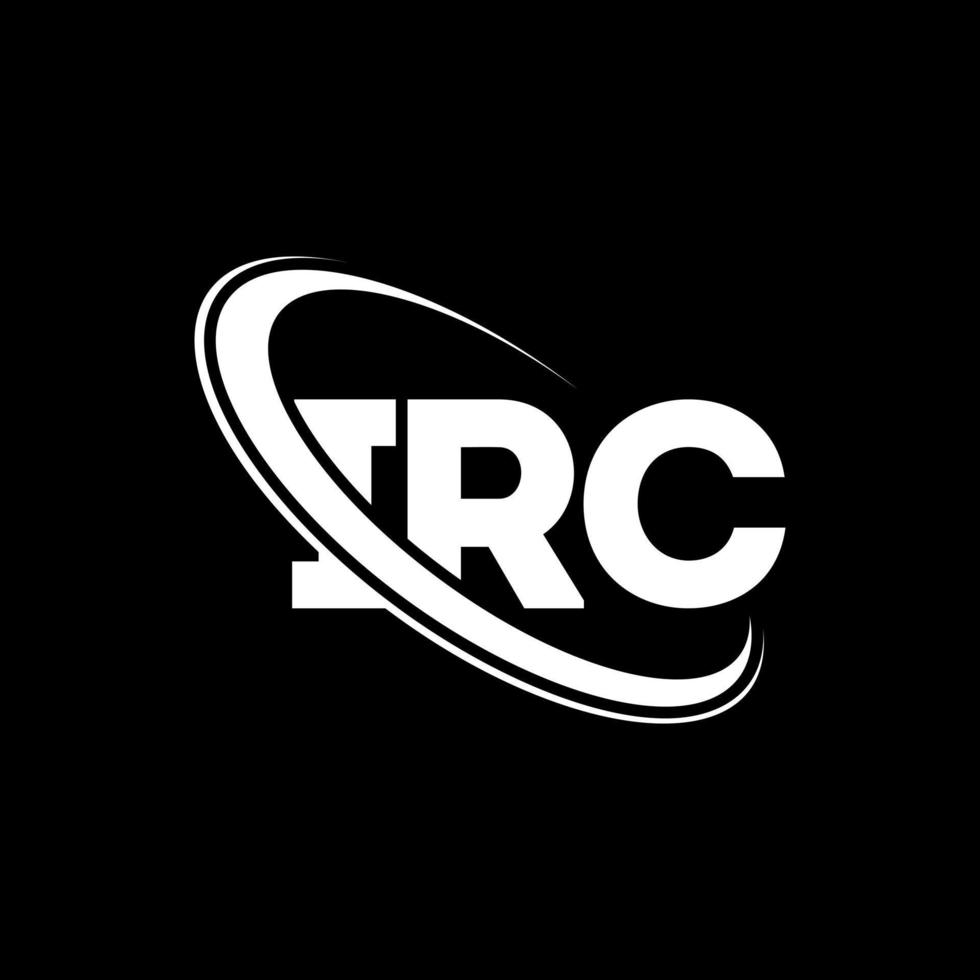 logotipo de irc. carta irc. diseño de logotipo de letra irc. logotipo de iniciales irc vinculado con círculo y logotipo de monograma en mayúsculas. tipografía irc para tecnología, negocios y marca inmobiliaria. vector