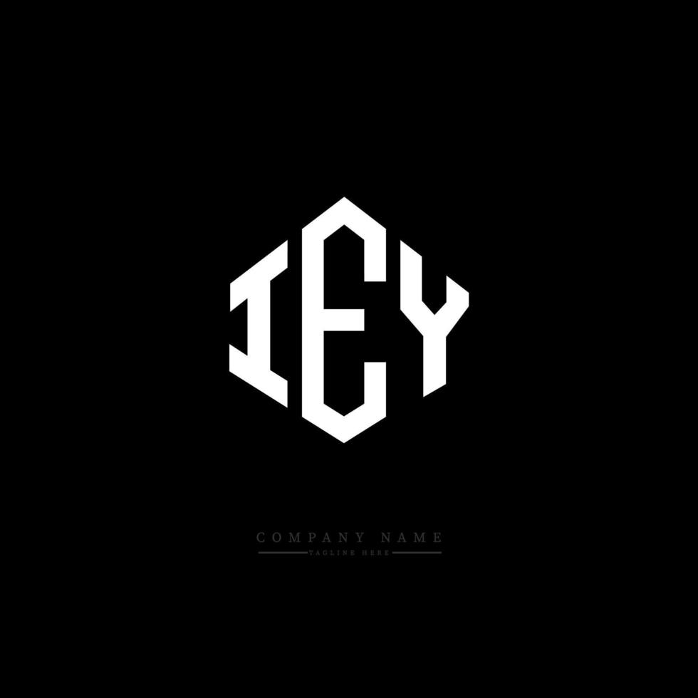 IEY letter logo design with polygon shape. IEY polygon and cube shape logo design. IEY hexagon vector logo template white and black colors. IEY monogram, business and real estate logo.