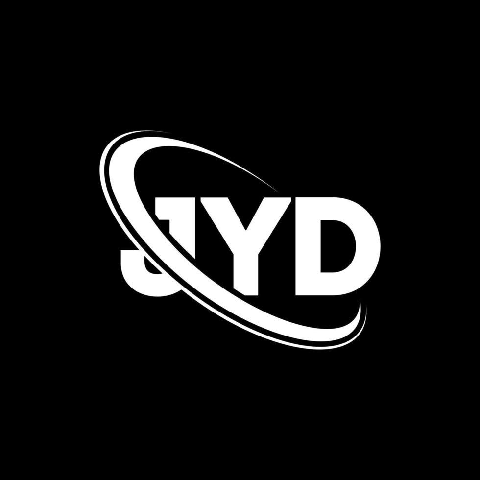 logotipo jd. carta jyd. diseño del logotipo de la letra jd. logotipo de las iniciales jyd vinculado con un círculo y un logotipo de monograma en mayúsculas. tipografía jyd para tecnología, negocios y marca inmobiliaria. vector