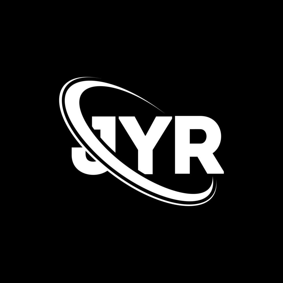 JYR logo. JYR letter. JYR letter logo design. Initials JYR logo linked with circle and uppercase monogram logo. JYR typography for technology, business and real estate brand. vector