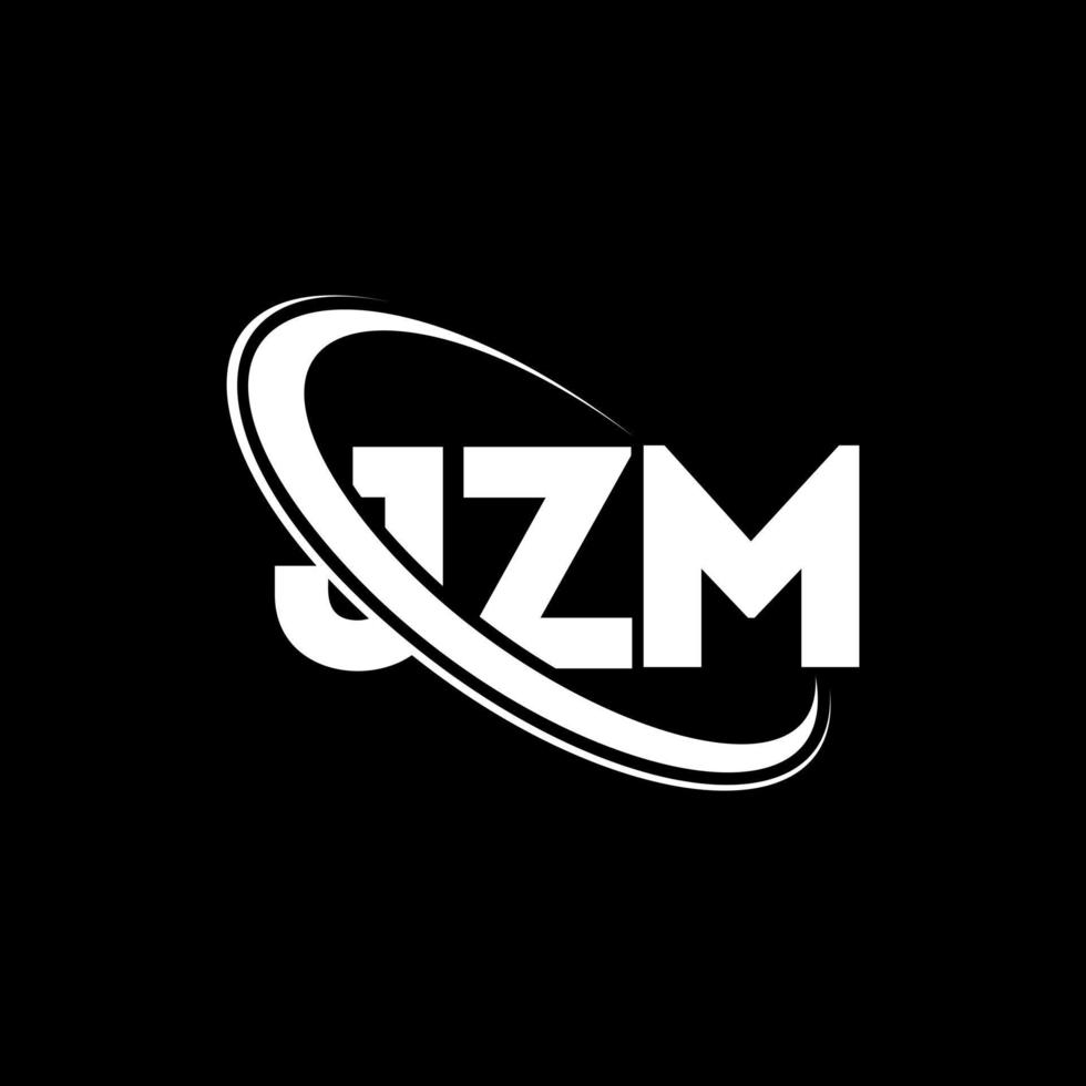 logotipo de jzm. letra jzm. diseño del logotipo de la letra jzm. logotipo de las iniciales jzm vinculado con un círculo y un logotipo de monograma en mayúsculas. tipografía jzm para tecnología, negocios y marca inmobiliaria. vector