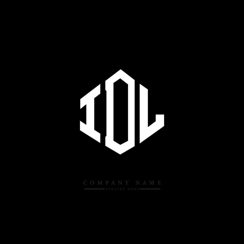 IDL letter logo design with polygon shape. IDL polygon and cube shape logo design. IDL hexagon vector logo template white and black colors. IDL monogram, business and real estate logo.
