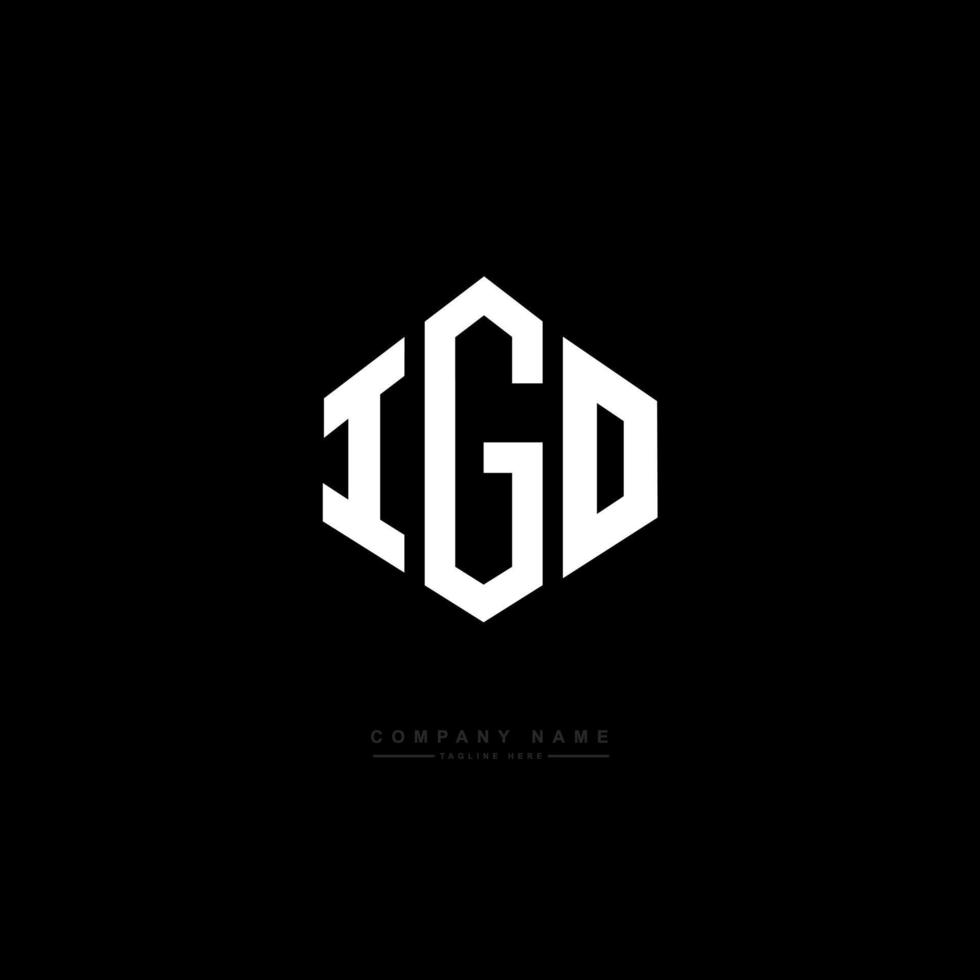 IGO letter logo design with polygon shape. IGO polygon and cube shape logo design. IGO hexagon vector logo template white and black colors. IGO monogram, business and real estate logo.