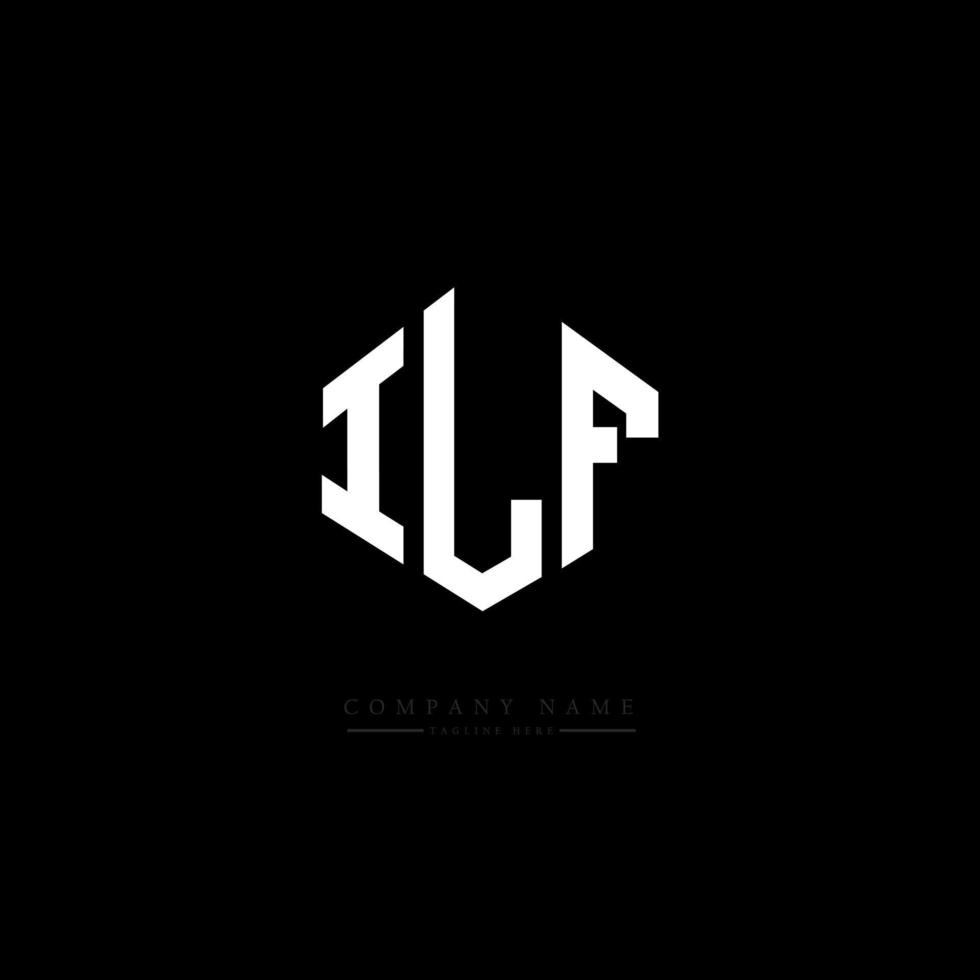 ILF letter logo design with polygon shape. ILF polygon and cube shape logo design. ILF hexagon vector logo template white and black colors. ILF monogram, business and real estate logo.