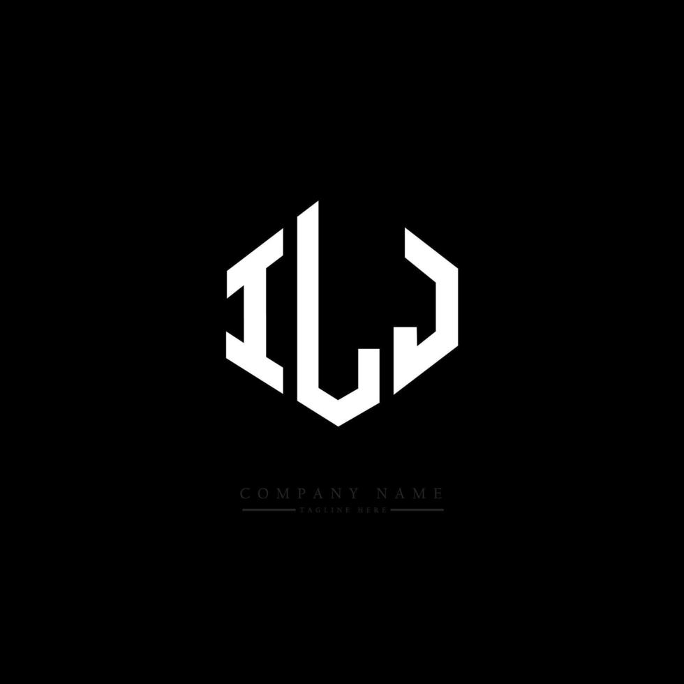 ILJ letter logo design with polygon shape. ILJ polygon and cube shape logo design. ILJ hexagon vector logo template white and black colors. ILJ monogram, business and real estate logo.