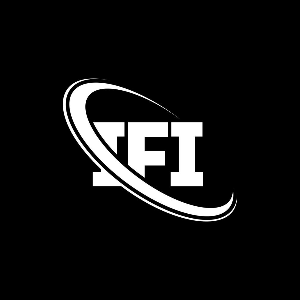 IFI logo. IFI letter. IFI letter logo design. Initials IFI logo linked with circle and uppercase monogram logo. IFI typography for technology, business and real estate brand. vector