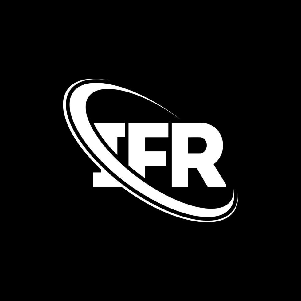 logotipo de ifr. letra ifr. diseño del logotipo de la letra ifr. logotipo de iniciales ifr vinculado con círculo y logotipo de monograma en mayúsculas. tipografía ifr para tecnología, negocios y marca inmobiliaria. vector