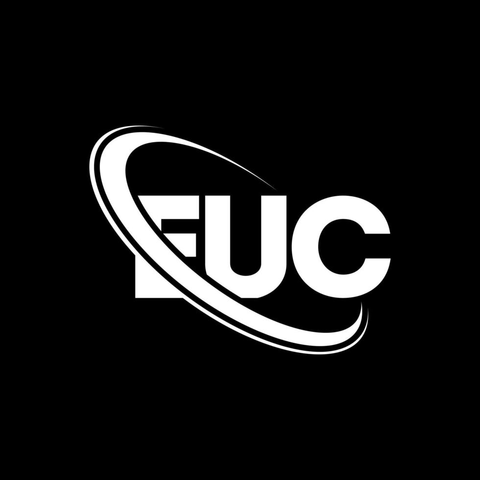 logotipo de euca. letra euca. diseño del logotipo de la letra euc. logotipo de iniciales euc vinculado con círculo y logotipo de monograma en mayúsculas. tipografía euc para tecnología, negocios y marca inmobiliaria. vector