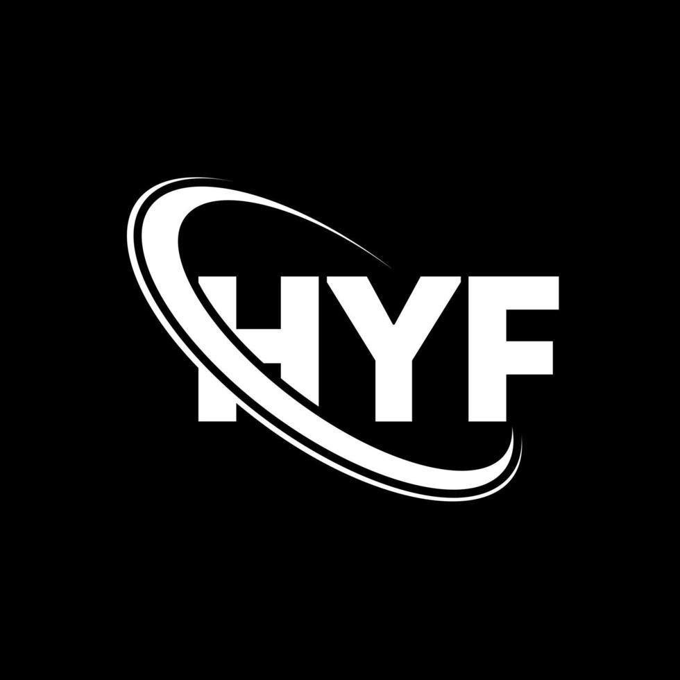 logotipo de hyf. letra hyf. diseño del logotipo de la letra hyf ...