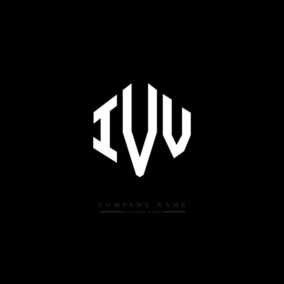 IVV letter logo design with polygon shape. IVV polygon and cube shape logo design. IVV hexagon vector logo template white and black colors. IVV monogram, business and real estate logo.