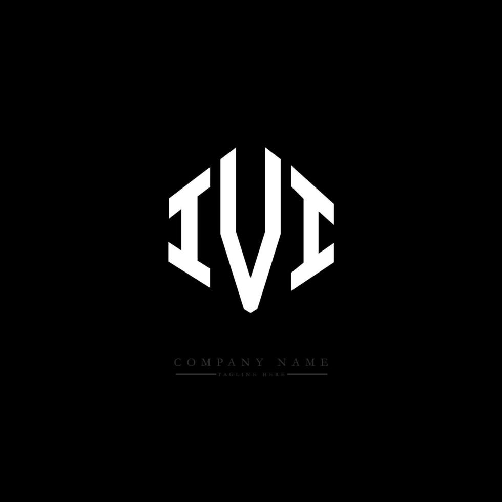 IVI letter logo design with polygon shape. IVI polygon and cube shape logo design. IVI hexagon vector logo template white and black colors. IVI monogram, business and real estate logo.