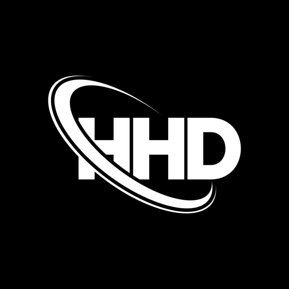 logotipo hdd. letra hd. diseño del logotipo de la letra hhd. logotipo de las iniciales hhd vinculado con un círculo y un logotipo de monograma en mayúsculas. tipografía hhd para tecnología, negocios y marca inmobiliaria. vector