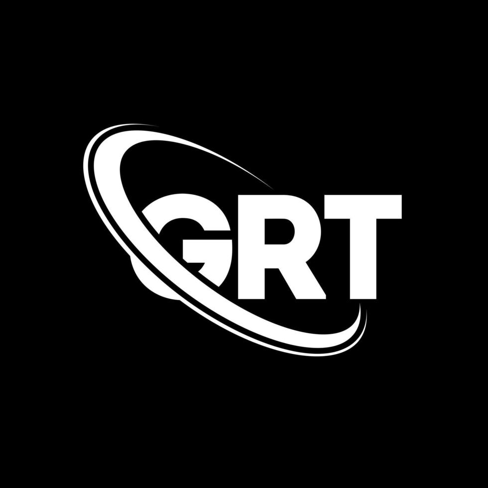 logotipo de trb. letra grt. diseño de logotipo de letra grt. logotipo de iniciales grt vinculado con círculo y logotipo de monograma en mayúsculas. tipografía grt para tecnología, negocios y marca inmobiliaria. vector