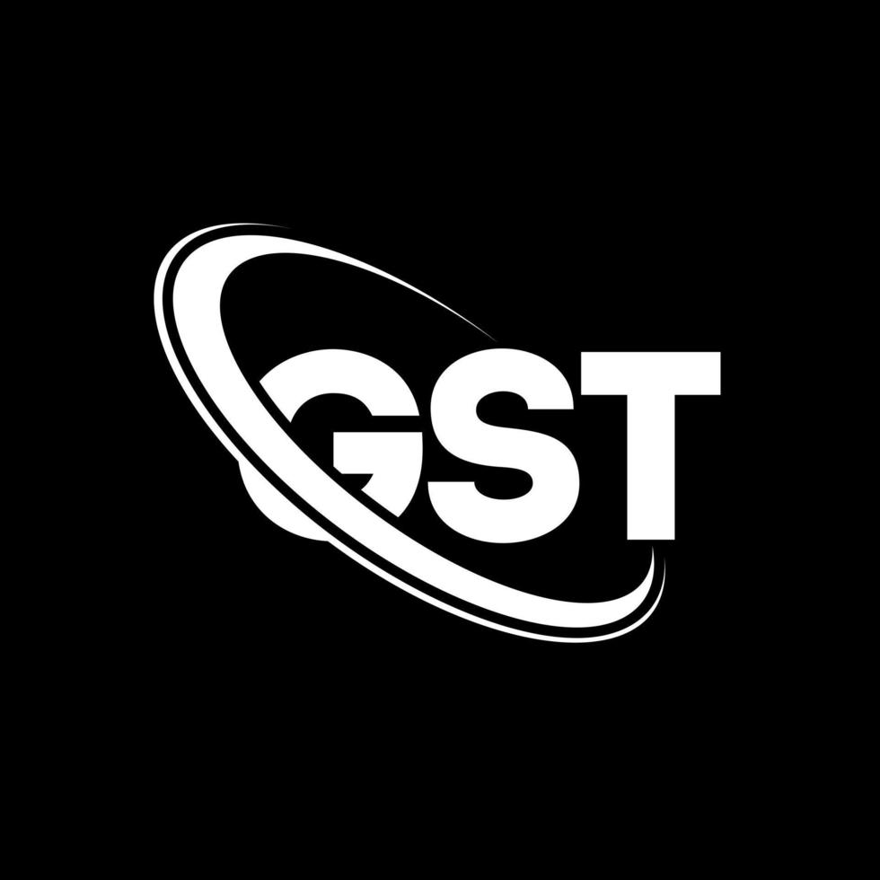 GST logo. GST letter. GST letter logo design. Initials GST logo linked with circle and uppercase monogram logo. GST typography for technology, business and real estate brand. vector