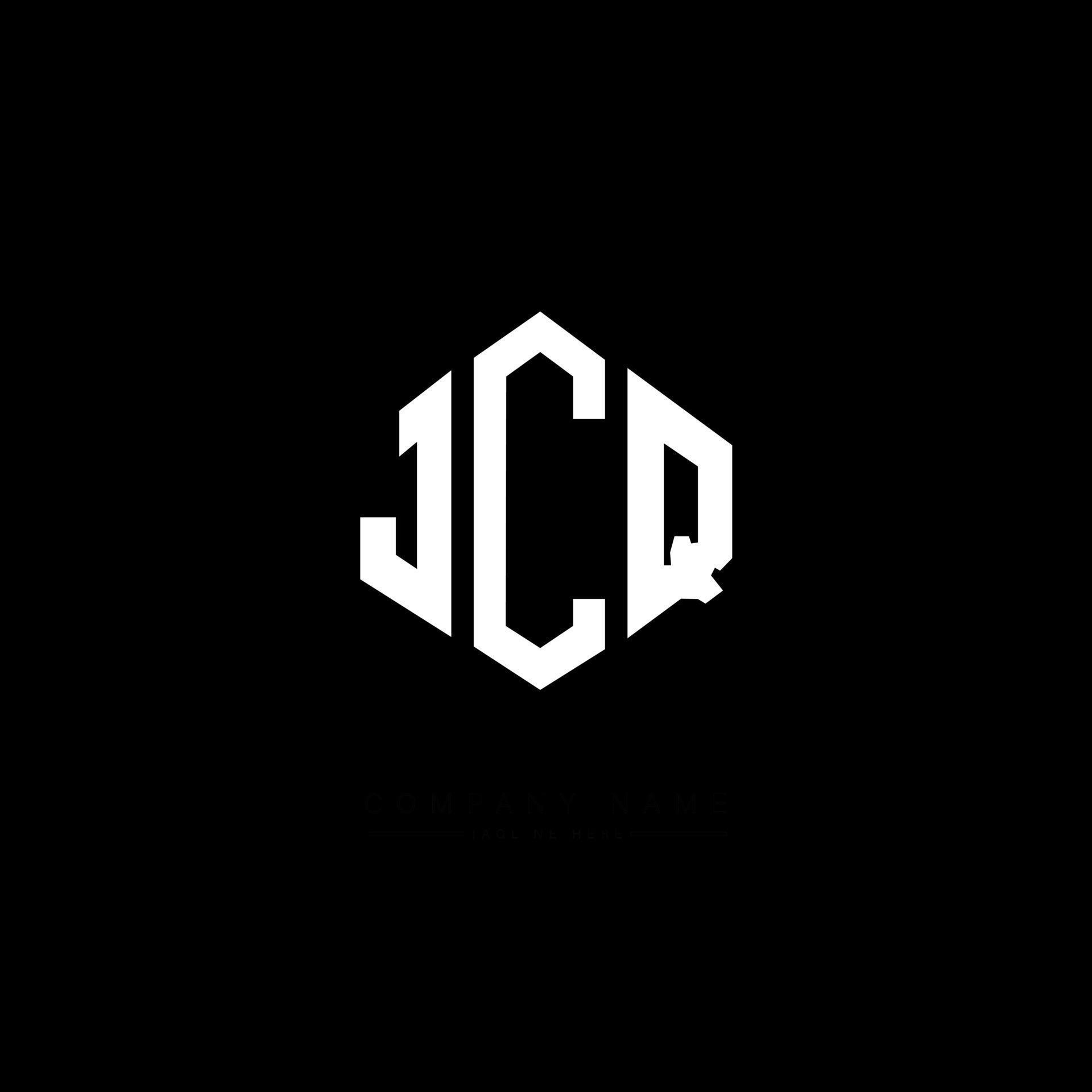 diseño de logotipo de letra jcq con forma de polígono. jcq polígono y