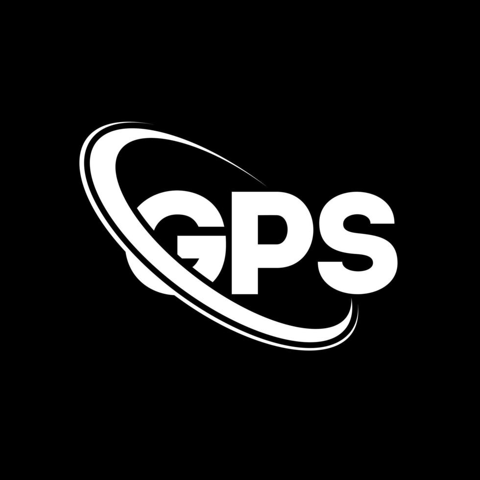 logotipo de GPS. carta gps. diseño de logotipo de letra gps. logotipo de gps iniciales vinculado con círculo y logotipo de monograma en mayúsculas. tipografía gps para tecnología, negocios y marca inmobiliaria. vector